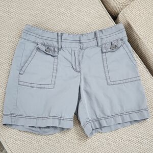LOFT Light Gray Women's Cargo Shorts, Size 4